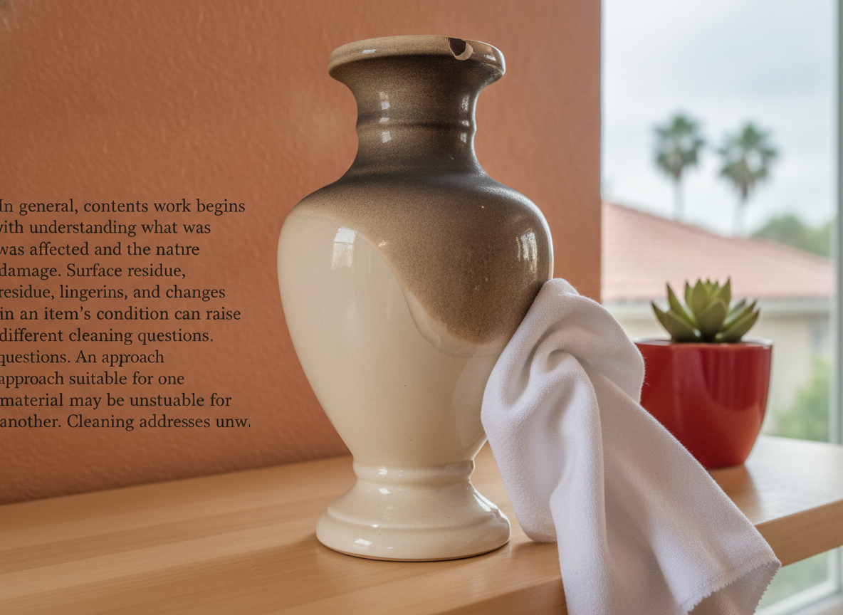 What contents cleaning and restoration involves