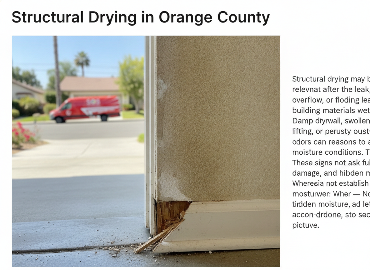 When Structural Drying May Be Needed