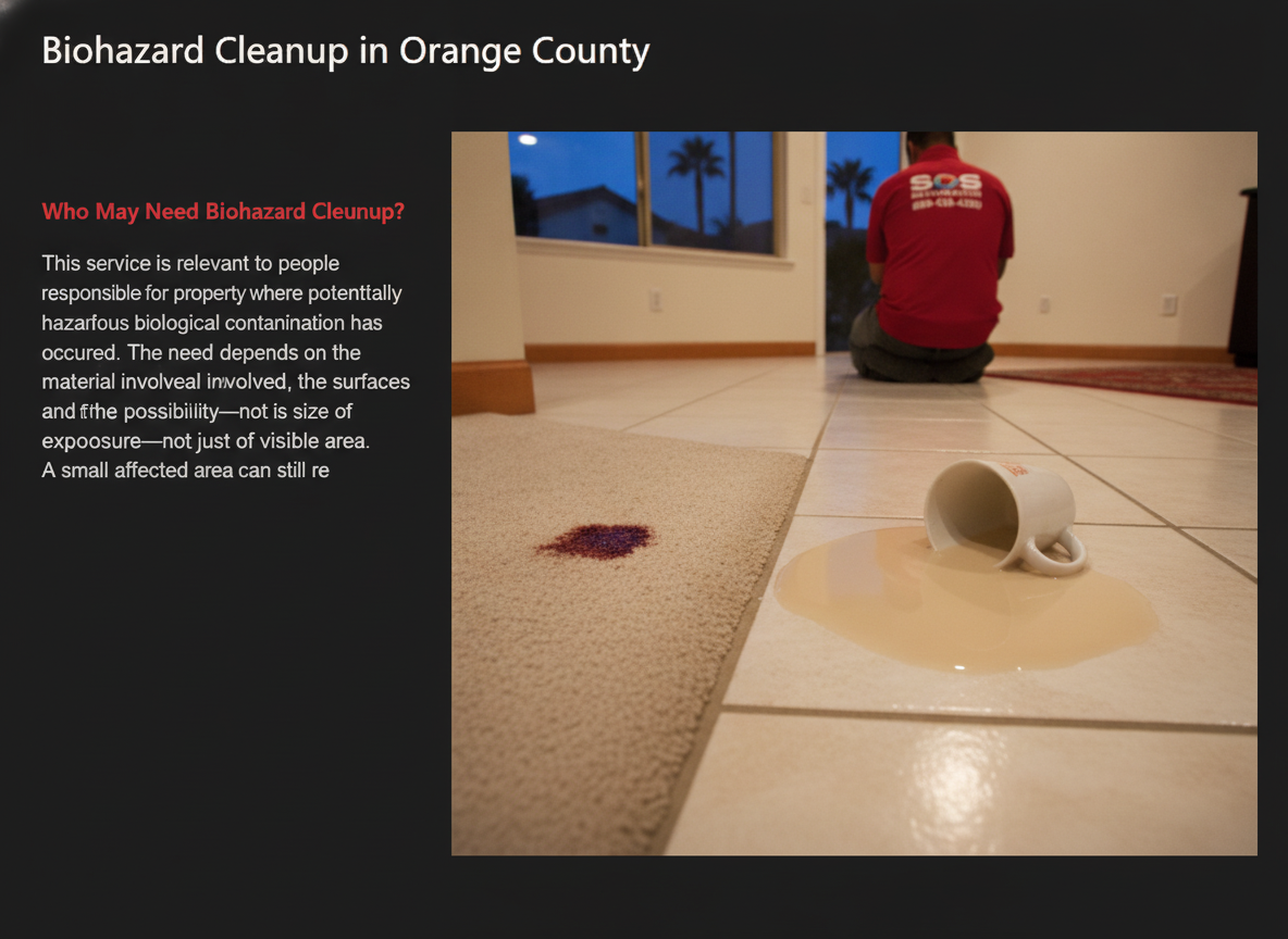 Who May Need Biohazard Cleanup?